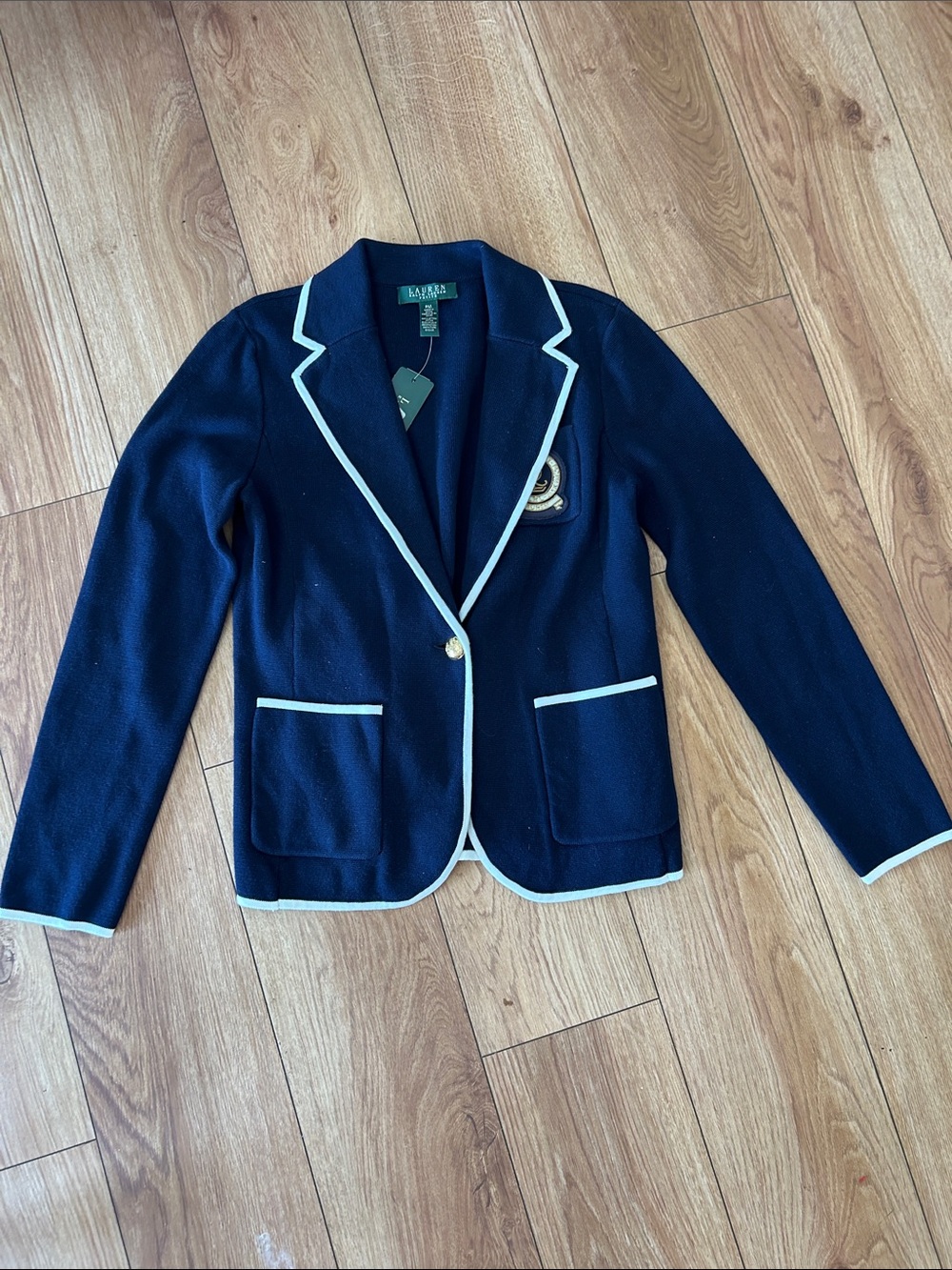 Women’s Ralph Lauren Sweater Blazer Size Medium Petite